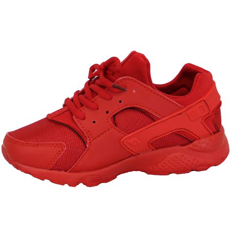 Boys Trainers Kids Lace Up Ladies Youth Running Toddlers Shoes Mesh Gym Sports | eBay