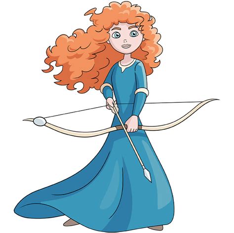 How to Draw Merida from Brave - Really Easy Drawing Tutorial