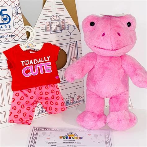 Build-A-Bear Workshop | Toys | Buildabear Pink Frog W Outfit Plush ...