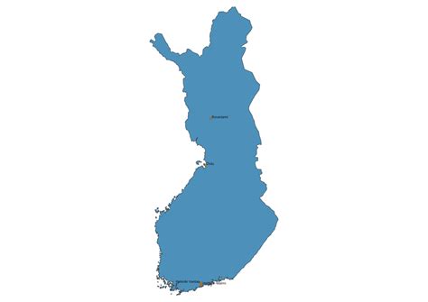 Airports in Finland Map SVG Vector - Map of Airports