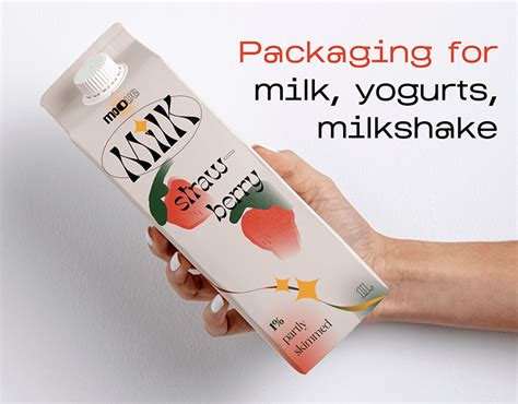 Packaging for milk products on Behance