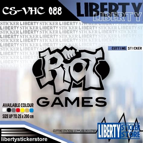 Jual riot games cutting sticker | riot games cutting stiker | cutting ...