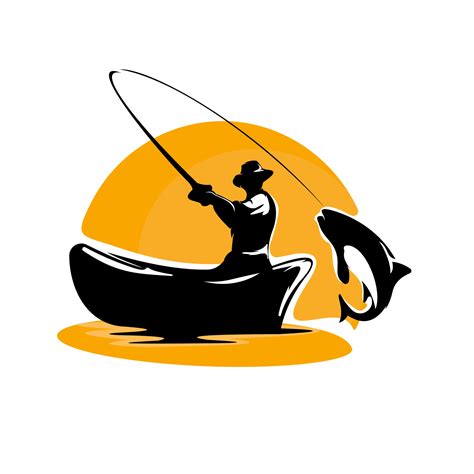 fisherman minimalis logo, illustration fisherman vector 5144600 Vector Art at Vecteezy