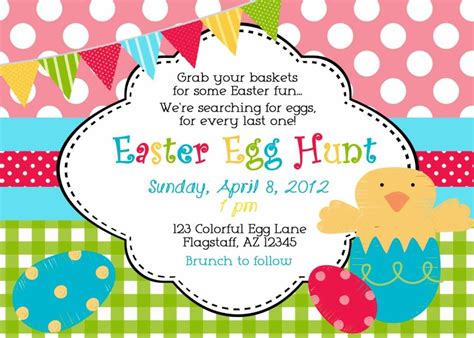 Easter Egg Hunt Invitation Wording | Neighborhood parties! | Pinterest ...