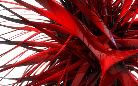 digital Art, Abstract, 3D, Red, Render, Reflection, White Background Wallpapers HD / Desktop and ...