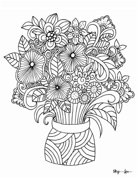 Coloring Pages Flowers Bouquet