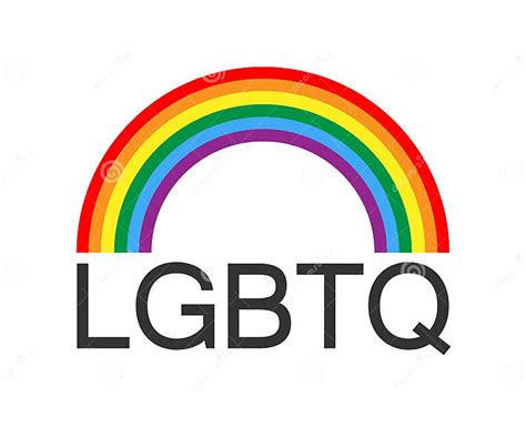 LGBTQ Logo with Rainbow Symbol, Vector Symbol of LGBT Pride Community Stock Vector ...