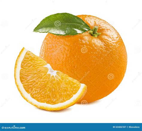 Orange Quarter Epic Composition Isolated On White Stock Photo - Image: 63406187