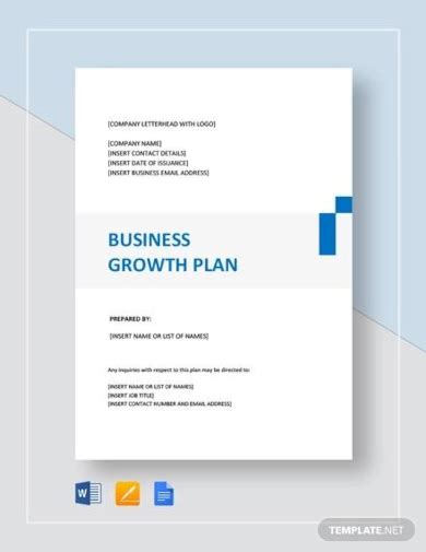 FREE 5+ Sample Growth Plan Templates in PDF | MS Word