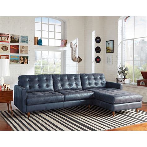 Leather Sofa Chaise Lounge | Baci Living Room