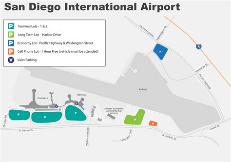 San Diego International Airport Map - Ontheworldmap.com