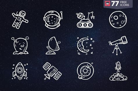 Free Space Icons - Hand Drawn Icons - Good Stuff No Nonsense