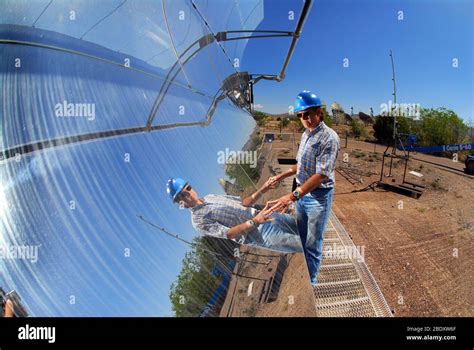 Parabolic trough solar collector Stock Photo - Alamy