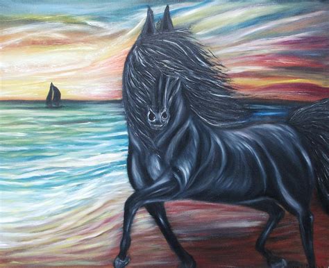 Black Horse Painting by Irina Kalinkina - Fine Art America