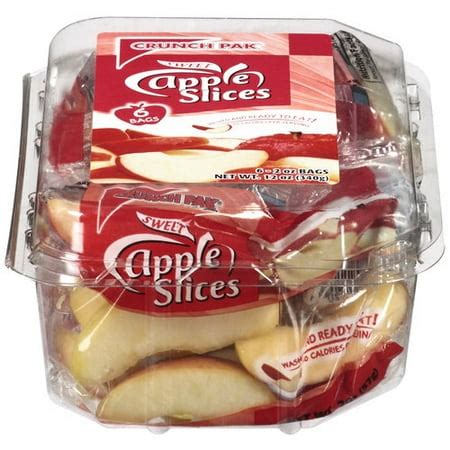 Crunch Pak Sweet Apple Slices, 6 pack, 2 oz bags - Walmart.com