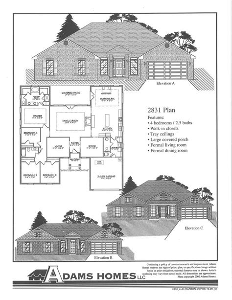 2831sf 4/3 Adams Homes | Formal living rooms, Adams homes, Floor plans