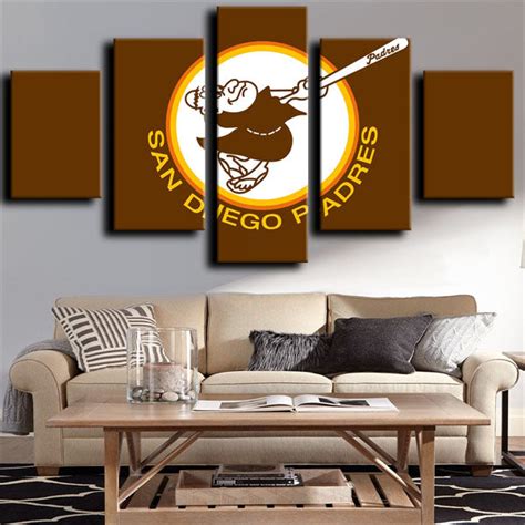 San Diego Padres Swinging Friar LOGO - Pencil Canvas