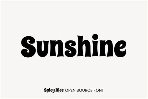 Spicy Rice open source font | Free Font Add-on - rawpixel