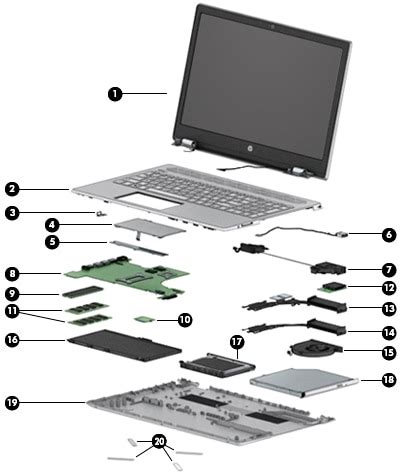 HP Pavilion 15-cu0000 Laptop PC - Illustrated Parts | HP® Customer Support