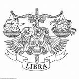 Free Instant Download Zentangle Libra Horoscope Sign Coloring Pages  sketch template