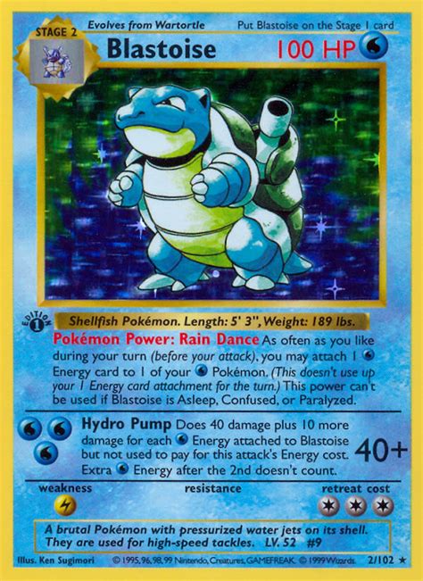 Blastoise 2 (Base 1999) Pokemon Card