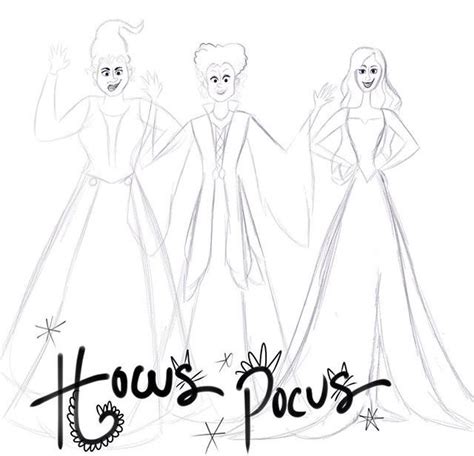 Hocus Pocus Sketch By Stephen Menard | Art, Humanoid sketch, Hocus pocus