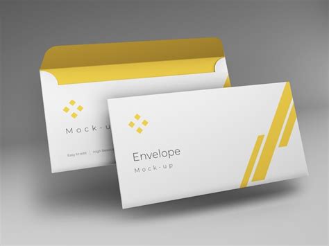 Premium PSD | Envelope mockup design