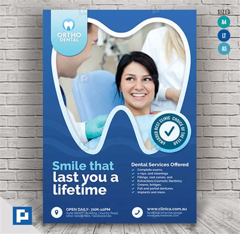 Dental Clinic Promotional Flyer - PSDPixel | Dental clinic logo, Dental ...