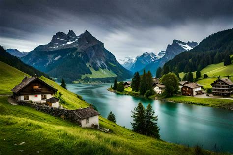 the swiss alps, switzerland. AI-Generated 34298395 Stock Photo at Vecteezy