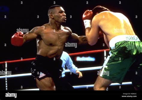 Mike Tyson fighting 'Hurricane' Peter McNeeley, January 1996, (c ...