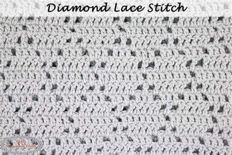 How to Crochet the Diamond Lace Stitch Pattern - Detailed Tutorial