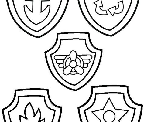 Paw Patrol Badges Coloring Pages at GetColorings.com | Free printable colorings pages to print ...