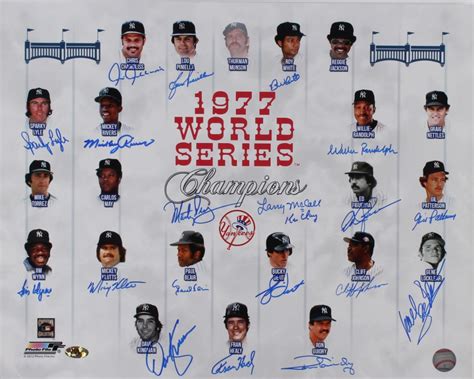 Yankees 1977 World Series Champions 16x20 Photo Signed By (19) Including Ron Guidry, Lou ...