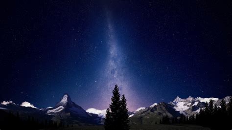 space, beautiful, alpine, mountain, beauty, blue, night, stars, amazing, photo, lovely, view ...