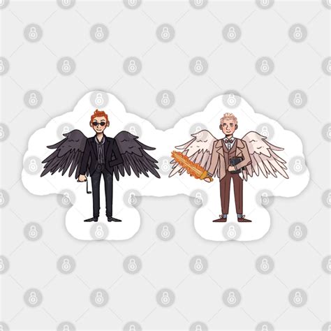 Ineffable Husbands: Aziraphale and Crowley - Good Omens - Sticker | TeePublic