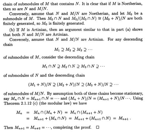 Noetherian Modules and Submodules