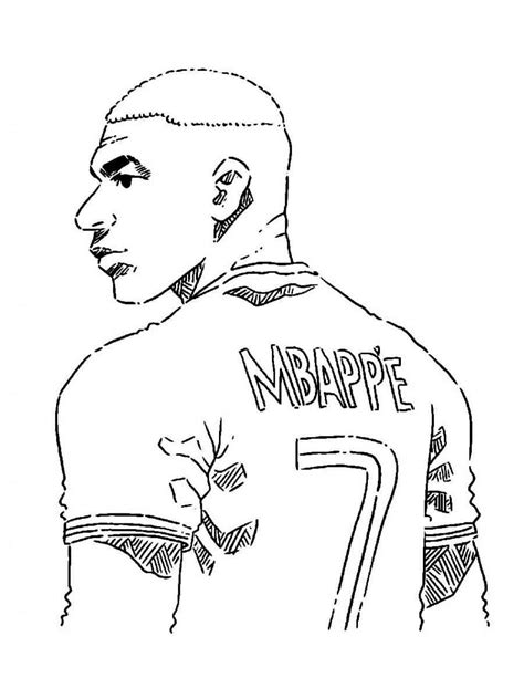 Kylian Mbappe coloring pages