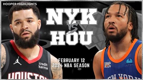 New York Knicks vs Houston Rockets Full Game Highlights | Feb 12 | 2024 NBA Season - YouTube