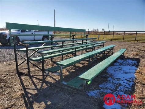 5 Row 18ft Bleacher Seats - Adam Marshall Land & Auction, LLC