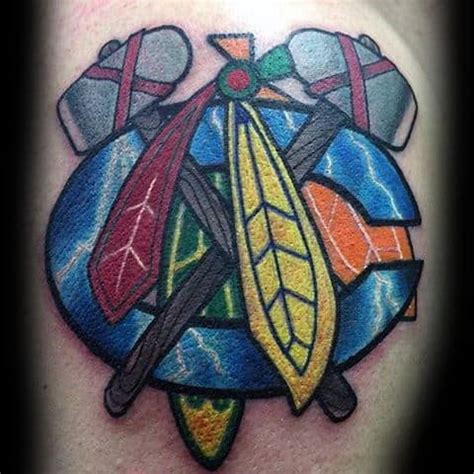 40 Chicago Blackhawks Tattoo Designs For Men - Hockey Ink Ideas