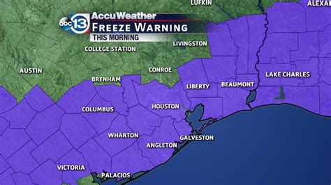 Freeze Warning in effect for most of SE Texas through tomorrow at 9am ...