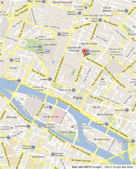 Centre Georges Pompidou on Map of Paris