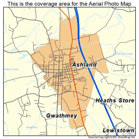 Aerial Photography Map of Ashland, VA Virginia