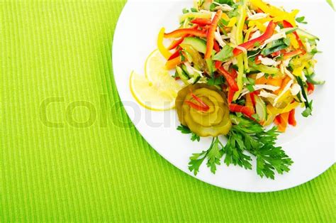 Delicious salad in the plate | Stock image | Colourbox