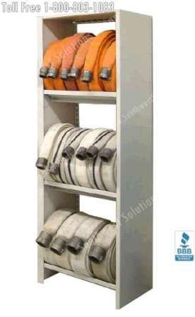 Firehose Shelving | Fire Hose Storage Racks | Fire Station Millwork Cabinets - High Density ...