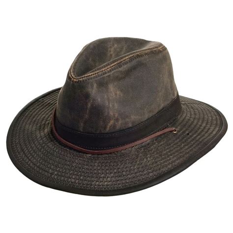 Dorfman Pacific Weathered Cotton Aussie Hat - Brown from Village Hats. | Hats for men, Aussie ...