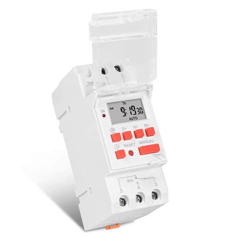 Digital Programmable Timer Relay, DC 24V 30A Weekly 12/24hrs Timer Switch, LCD On Off Control ...