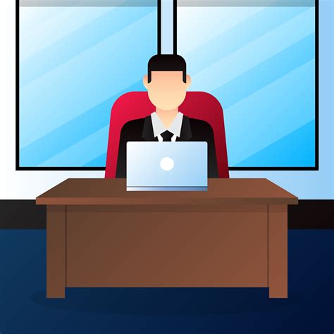 Boss Business Man Entrepreneur Sitting In Office Chair Illustration 217750 Vector Art at Vecteezy