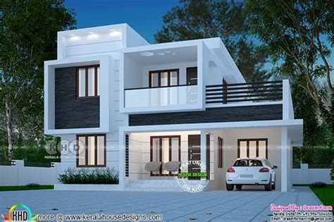 1873 square feet box model house design | Kerala house design, Model house plan, New model house