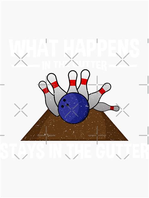 "Bowling Pin Ball Funny Gutter Bowler Team League " Sticker for Sale by ...